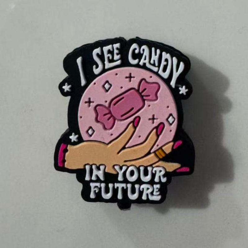 i see candy in your future silicone focal beads fortune teller beads