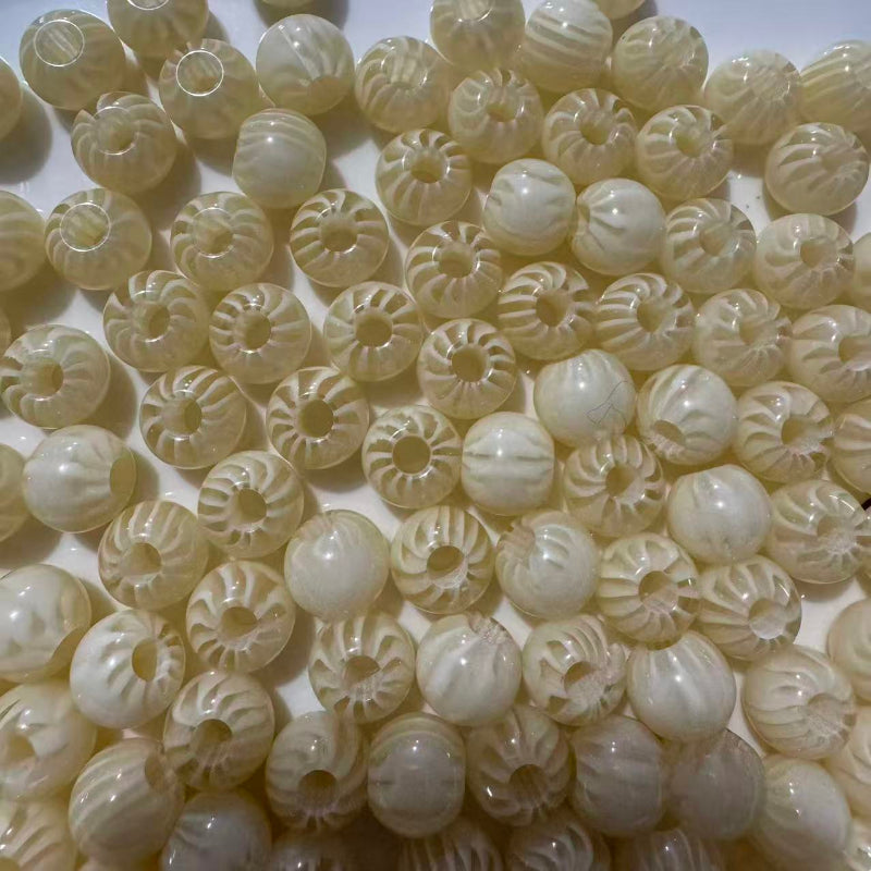 14mm yellow spacer beads for beadable pens acrylic round beads DIY jewelry making