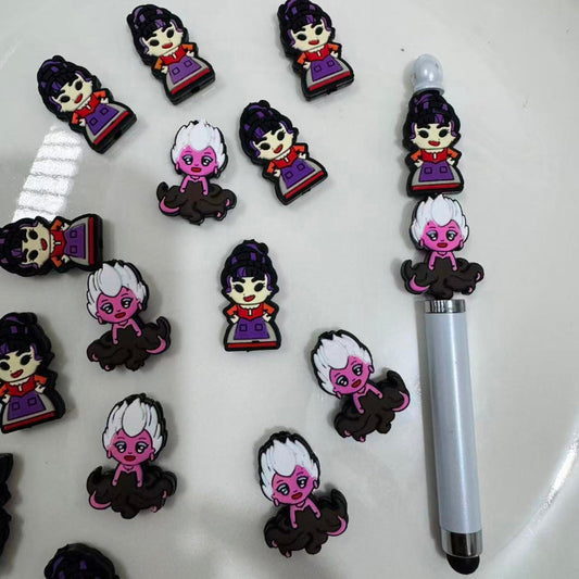 cute halloween witch silicone focal beads