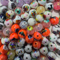 16mm halloween acrylic beads pumpkin skull design for pen making