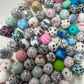 16mm printed silicone beads for DIY pen making craft supplies