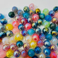 16mm galaxy glitter acrylic beads mixed colors
