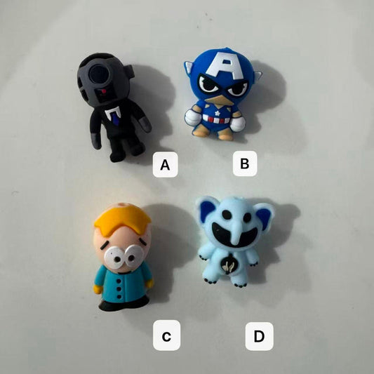 3D assorted cartoon silicone focal beads for pen making DIY craft