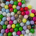 16mm embossed swirl acrylic beads mixed color
