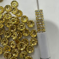 12mm wave spacer beads gold for beadable pens jewelry making