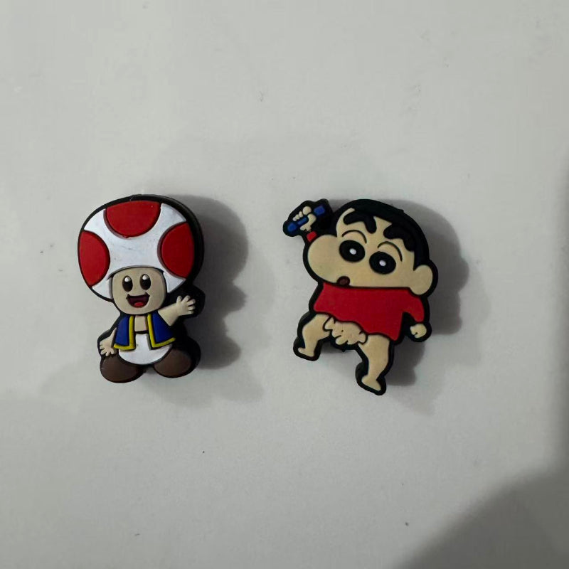cartoon silicone focal beads mushroom character for DIY jewelry