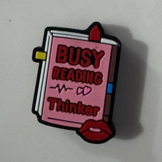 book lover silicone focal beads