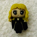 3D singer character silicone focal bead blonde hair bead for beadable pens