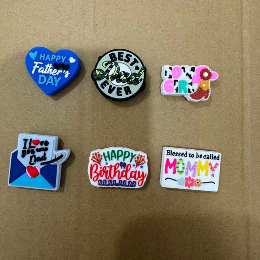 Father’s Day Silicone Focal Beads – Words Design for DIY Crafts