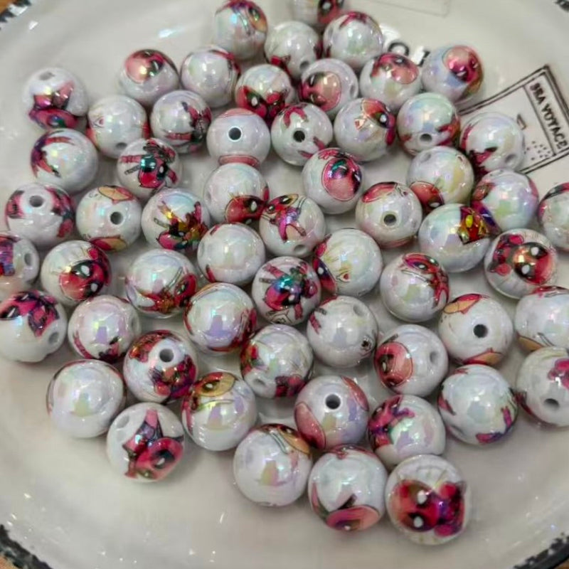 16mm printed acrylic beads for pen making DIY craft supplies