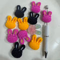 bunny head acrylic beads mixed colors cute rabbit spacer for pen making