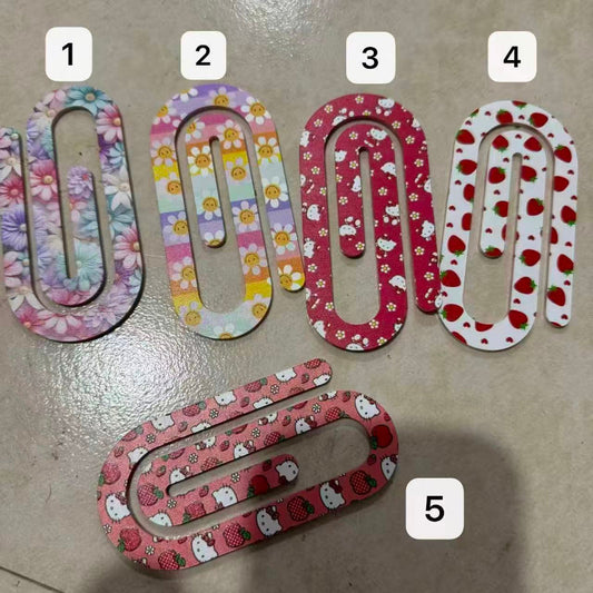 Acrylic Paperclip Bookmarks – Cute Printed Paper Clips for Books & Planners