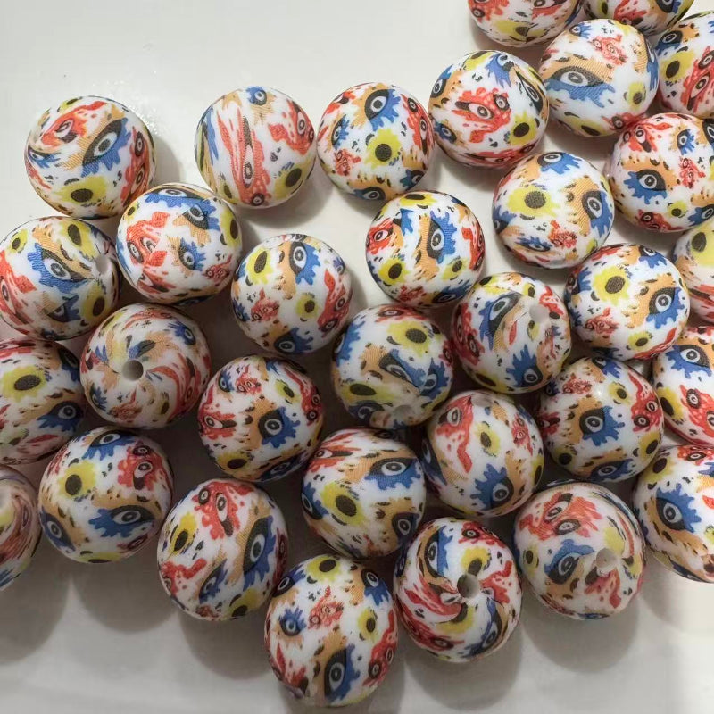 16mm halloween evil eye silicone beads for pen making