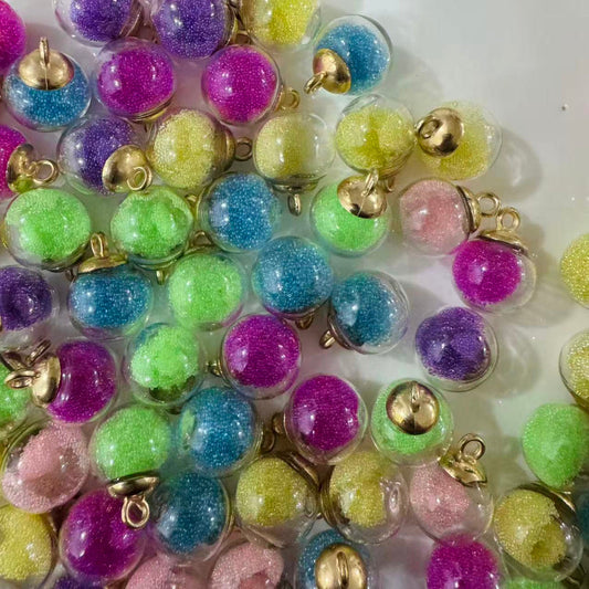 round crystal glass ball pendant glitter