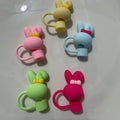 cute bunny silicone straw topper for tumbler kawaii straw cover random colors