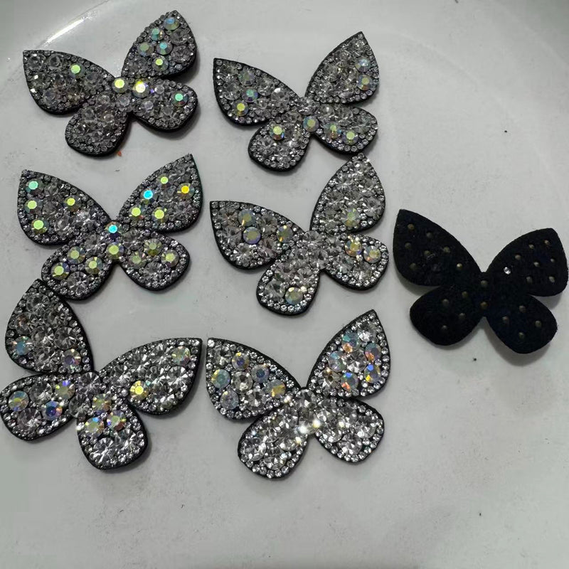 Butterfly Cotton Diamond Charms for Hair Clips DIY Craft Accessories