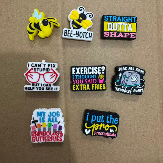 funny quote silicone beads