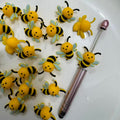 3D honey bee animal silicone focal beads for pen 