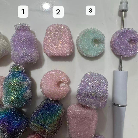 Moon Sugar Acrylic Beads Mix Bottle Bag for Pen DIY Craft Beads