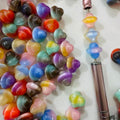 16mm ufo shape cat eye acrylic beads mixed color
