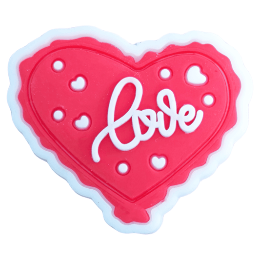 Love Heart Silicone Focal Beads – Valentine Red Heart Beads