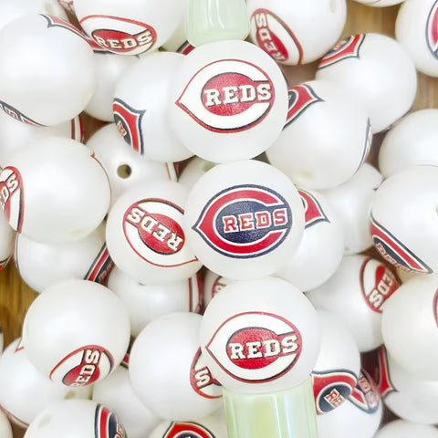 16mm Cincinnati Reds Acrylic Beads For Pen Making