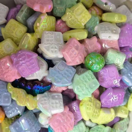 house shape acrylic beads for beadable pens bulk