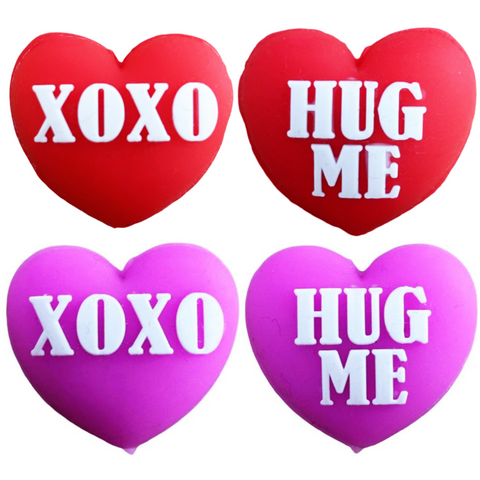 3D Xoxo Hug Me Silicone Focal Beads For Pen Making