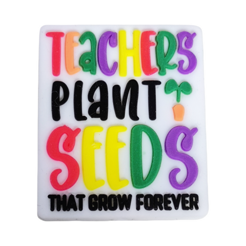 Teacher Plant Seeds Silicone Focal Beads For Beaded Pen