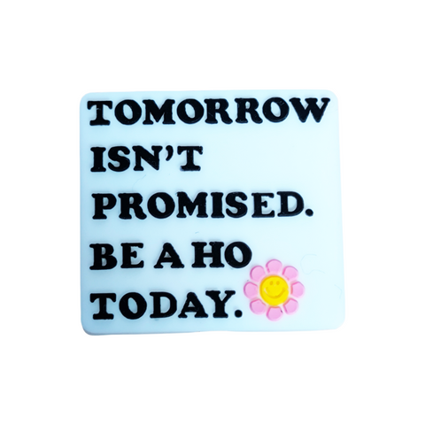 Tomorrow Isn't Promised Be a Ho Today Silicone Focal Beads For Beaded Pen