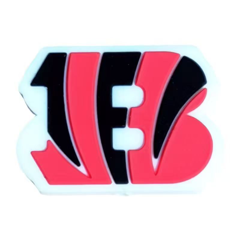 Letter B Football Sports Silicone Focal Beads for DIY Pens & Craft Jewelry