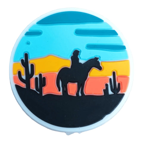 People riding horses in the desert Silicone Focal Beads For Pen Making