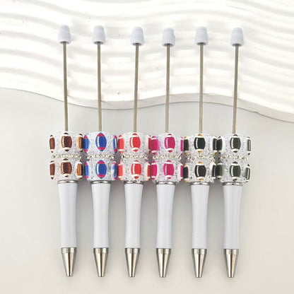 American Football Sugar Beaded Pens Mix Colors