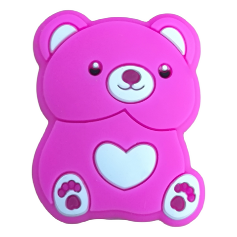 Pink Bear Silicone Focal Beads For Pen Making