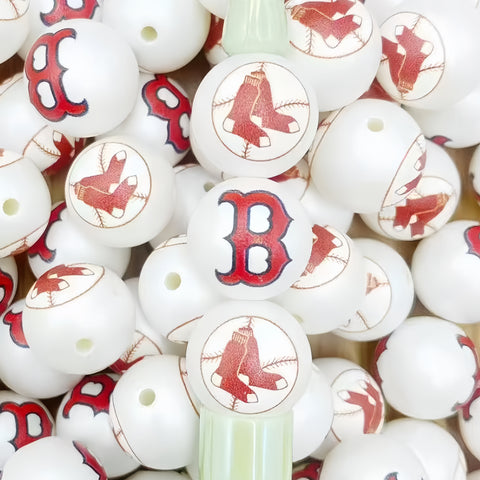 16mm Boston Red Sox Acrylic Beads For Pen Making