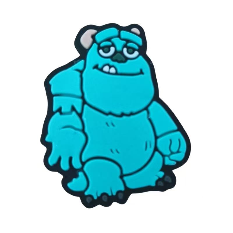 blue cartoon monster silicone focal beads