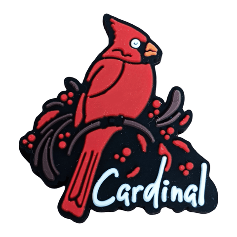 Cardinal Red Bird Silicone Focal Beads For Pen Making