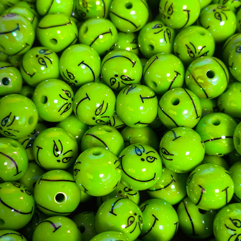 16mm Grinch Acrylic Beads For Pen Making