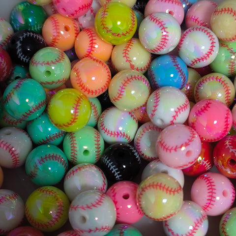 16mm Baseball Acrylic Beads For Pen Making