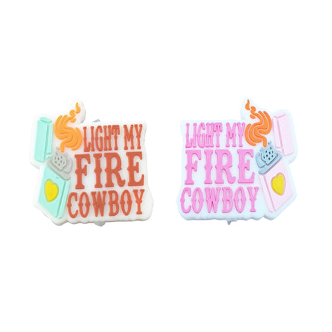 Light my fire cowboy Silicone Focal Beads For Pen Making