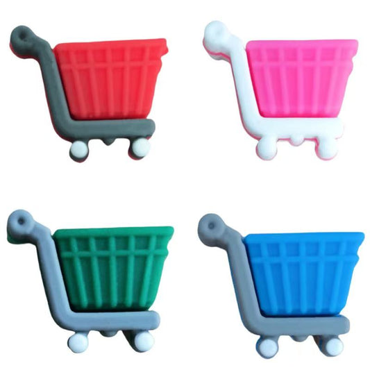 3d shopping cart silicone focal beads for pen making