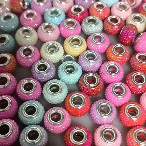 Rhinestone Clay Beads spacer 14mm 100 for beadable pen