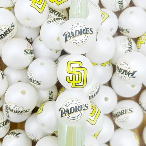 16mm San Diego Padres Acrylic Beads For Pen Making