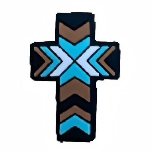 christian cross silicone focal beads faith beads