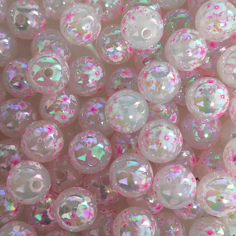 16mm Pink Flower Acrylic Beads For Pen Making