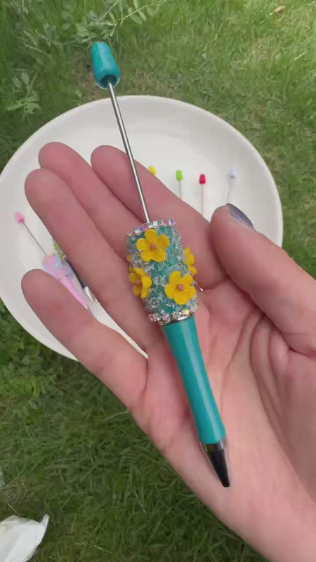 Sugar Beaded Flower Handmade Pens