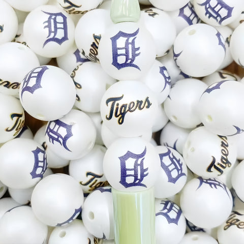 16mm Detroit Tigers Acrylic Beads For Pen Making