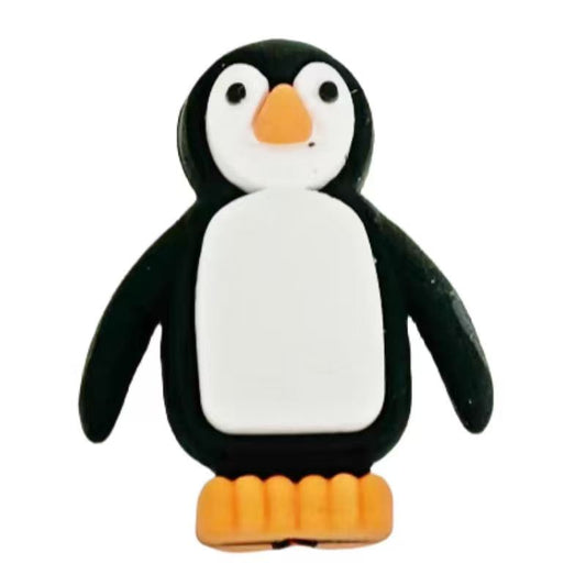 3d penguin silicone focal beads for pens