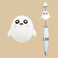 3D Little Cute White ghost Silicone Focal Beads For Beaded Pen