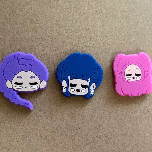 cute cartoon face silicone beads